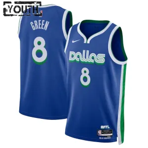 Nike Dallas Mavericks Josh Green 8 Trikot City Edition 22/23 Swingman Blau Für Kinder