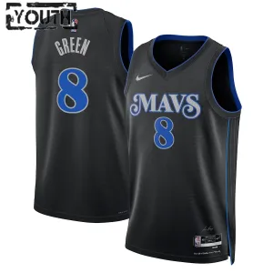 Nike Dallas Mavericks Josh Green Trikot City Edition 23/24 Swingman Schwarz Für Kinder