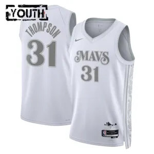 Nike Dallas Mavericks Klay Thompson Trikot City Edition 24/25 Swingman Weiß Für Kinder