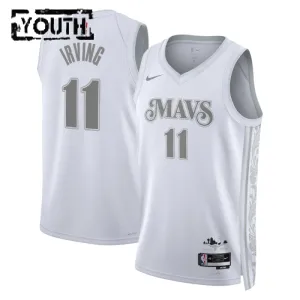 Nike Dallas Mavericks Kyrie Irving Trikot City Edition 24/25 Swingman Weiß Für Kinder