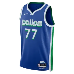 Nike Dallas Mavericks Luka Doncic 77 Trikot City Edition 22/23 Swingman Blau Für Herren