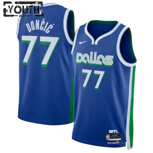 Nike Dallas Mavericks Luka Doncic 77 Trikot City Edition 22/23 Swingman Blau Für Kinder