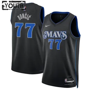 Nike Dallas Mavericks Luka Doncic Trikot City Edition 23/24 Swingman Schwarz Für Kinder