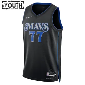 Nike Dallas Mavericks Luka Doncic Trikot City Edition 23/24 Swingman Schwarz Für Kinder