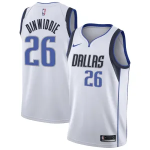 Nike Dallas Mavericks Spencer Dinwiddie 26 Trikot Association Edition Swingman Weiß Für Herren