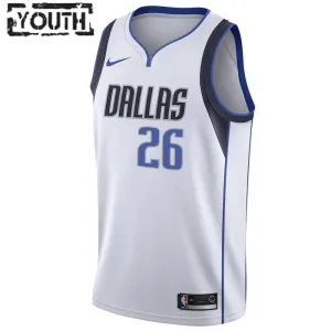Nike Dallas Mavericks Spencer Dinwiddie 26 Trikot Association Edition Swingman Weiß Für Kinder