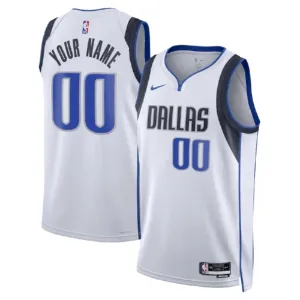 Nike Dallas Mavericks Trikot Personalisiert Association Edition Swingman Weiß Für Herren