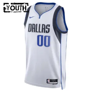 Nike Dallas Mavericks Trikot Personalisiert Association Edition Swingman Weiß Für Kinder