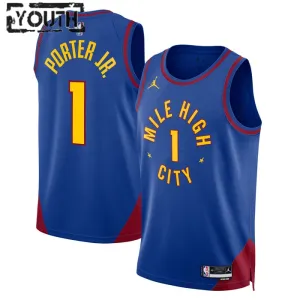 Jordan Denver Nuggets Michael Porter JR 1 Trikot Statement Edition Swingman Blau Für Kinder