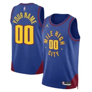 Jordan Denver Nuggets Trikot Personalisiert Statement Edition Swingman Blau Für Herren