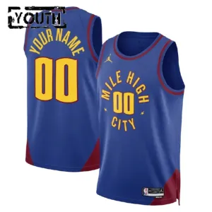 Jordan Denver Nuggets Trikot Personalisiert Statement Edition Swingman Blau Für Kinder