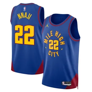 Jordan Denver Nuggets Zeke Nnaji 22 Trikot Statement Edition Swingman Blau Für Herren