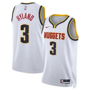 Nike Denver Nuggets Bones Hyland 3 Trikot Association Edition Swingman Weiß Für Herren