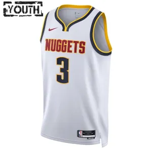 Nike Denver Nuggets Bones Hyland 3 Trikot Association Edition Swingman Weiß Für Kinder