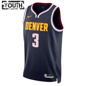 Nike Denver Nuggets Bones Hyland 3 Trikot Icon Edition Swingman Navy Für Kinder