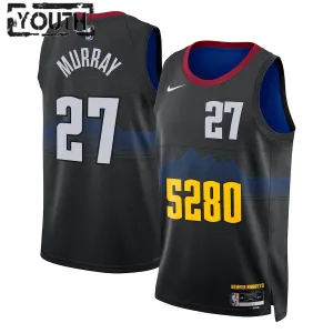 Nike Denver Nuggets Jamal Murray Trikot City Edition 23/24 Swingman Schwarz Für Kinder