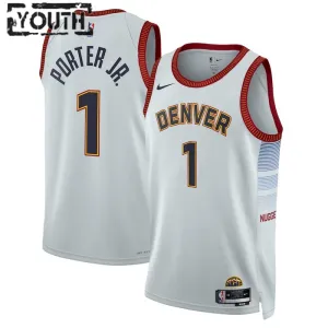 Nike Denver Nuggets Michael Porter JR 1 Trikot City Edition 22/23 Swingman Grau Für Kinder