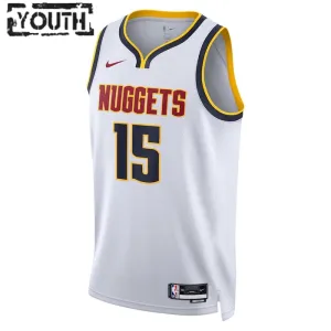 Nike Denver Nuggets Nikola Jokic 15 Trikot Association Edition Swingman Weiß Für Kinder