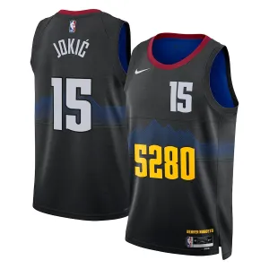 Nike Denver Nuggets Nikola Jokic Trikot City Edition 23/24 Swingman Schwarz Für Herren