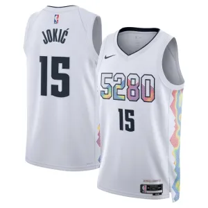 Nike Denver Nuggets Nikola Jokic Trikot City Edition 24/25 Swingman Weiß Für Herren