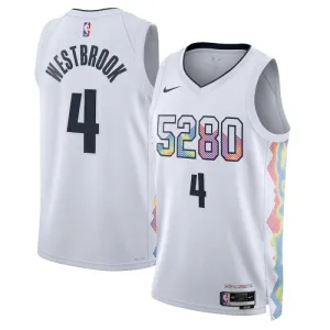 Nike Denver Nuggets Russell Westbrook Trikot City Edition 24/25 Swingman Weiß Für Herren