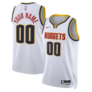 Nike Denver Nuggets Trikot Personalisiert Association Edition Swingman Weiß Für Herren