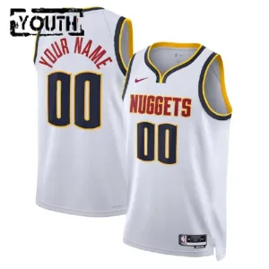 Nike Denver Nuggets Trikot Personalisiert Association Edition Swingman Weiß Für Kinder