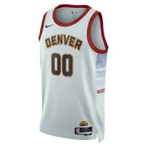 Nike Denver Nuggets Trikot Personalisiert City Edition 22/23 Swingman Weiß Für Herren