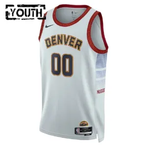 Nike Denver Nuggets Trikot Personalisiert City Edition 22/23 Swingman Weiß Für Kinder