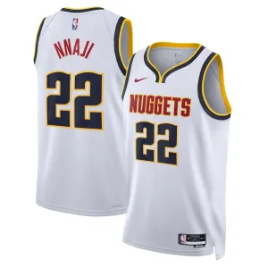 Nike Denver Nuggets Zeke Nnaji 22 Trikot Association Edition Swingman Weiß Für Herren