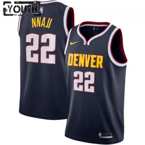 Nike Denver Nuggets Zeke Nnaji 22 Trikot Icon Edition Swingman Navy Für Kinder