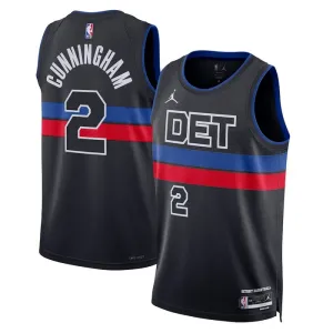 Jordan Detroit Pistons Cade Cunningham 2 Trikot Statement Edition Swingman Schwarz Für Herren