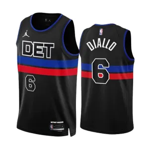 Jordan Detroit Pistons Hamidou Diallo 6 Trikot Statement Edition Swingman Schwarz Für Herren
