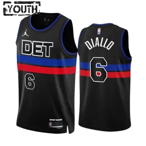 Jordan Detroit Pistons Hamidou Diallo 6 Trikot Statement Edition Swingman Schwarz Für Kinder
