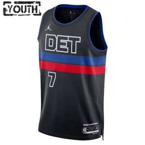 Jordan Detroit Pistons Killian Hayes 7 Trikot Statement Edition Swingman Schwarz Für Kinder