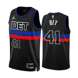 Jordan Detroit Pistons Saddiq Bey 41 Trikot Statement Edition Swingman Schwarz Für Herren