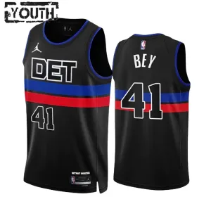 Jordan Detroit Pistons Saddiq Bey 41 Trikot Statement Edition Swingman Schwarz Für Kinder
