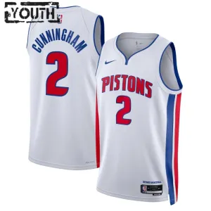Nike Detroit Pistons Cade Cunningham 2 Trikot Association Edition Swingman Weiß Für Kinder