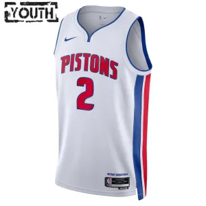Nike Detroit Pistons Cade Cunningham 2 Trikot Association Edition Swingman Weiß Für Kinder