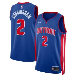 Nike Detroit Pistons Cade Cunningham 2 Trikot Icon Edition Swingman Blau Für Herren