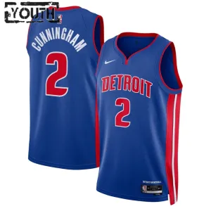 Nike Detroit Pistons Cade Cunningham 2 Trikot Icon Edition Swingman Blau Für Kinder