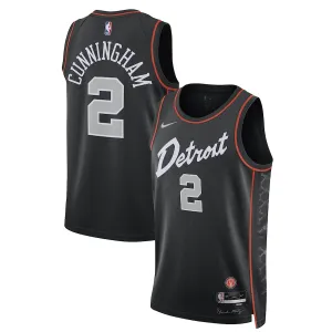 Nike Detroit Pistons Cade Cunningham Trikot City Edition 23/24 Swingman Schwarz Für Herren
