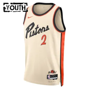 Nike Detroit Pistons Cade Cunningham Trikot City Edition 24/25 Swingman Weiß Für Kinder