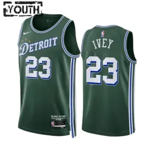 Nike Detroit Pistons Jaden Ivey 23 Trikot City Edition 22/23 Swingman Grün Für Kinder