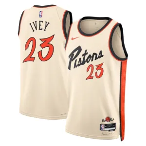 Nike Detroit Pistons Jaden Ivey Trikot City Edition 24/25 Swingman Weiß Für Herren