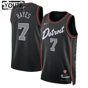 Nike Detroit Pistons Killian Hayes Trikot City Edition 23/24 Swingman Schwarz Für Kinder
