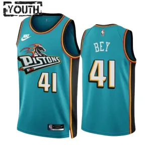 Nike Detroit Pistons Saddiq Bey 41 Trikot Classic Edition 22/23 Swingman Teal Für Kinder
