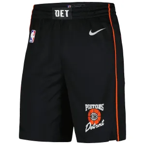 Nike Detroit Pistons Shorts City Edition 23/24 Swingman Schwarz Für Herren