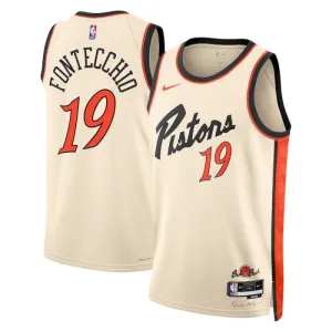 Nike Detroit Pistons Simone Fontecchio Trikot City Edition 24/25 Swingman Weiß Für Herren