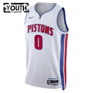 Nike Detroit Pistons Trikot Personalisiert Association Edition Swingman Weiß Für Kinder